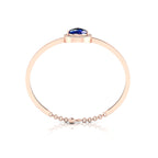 Teardrop Blue Sapphire Rose Gold Plated Bracelet