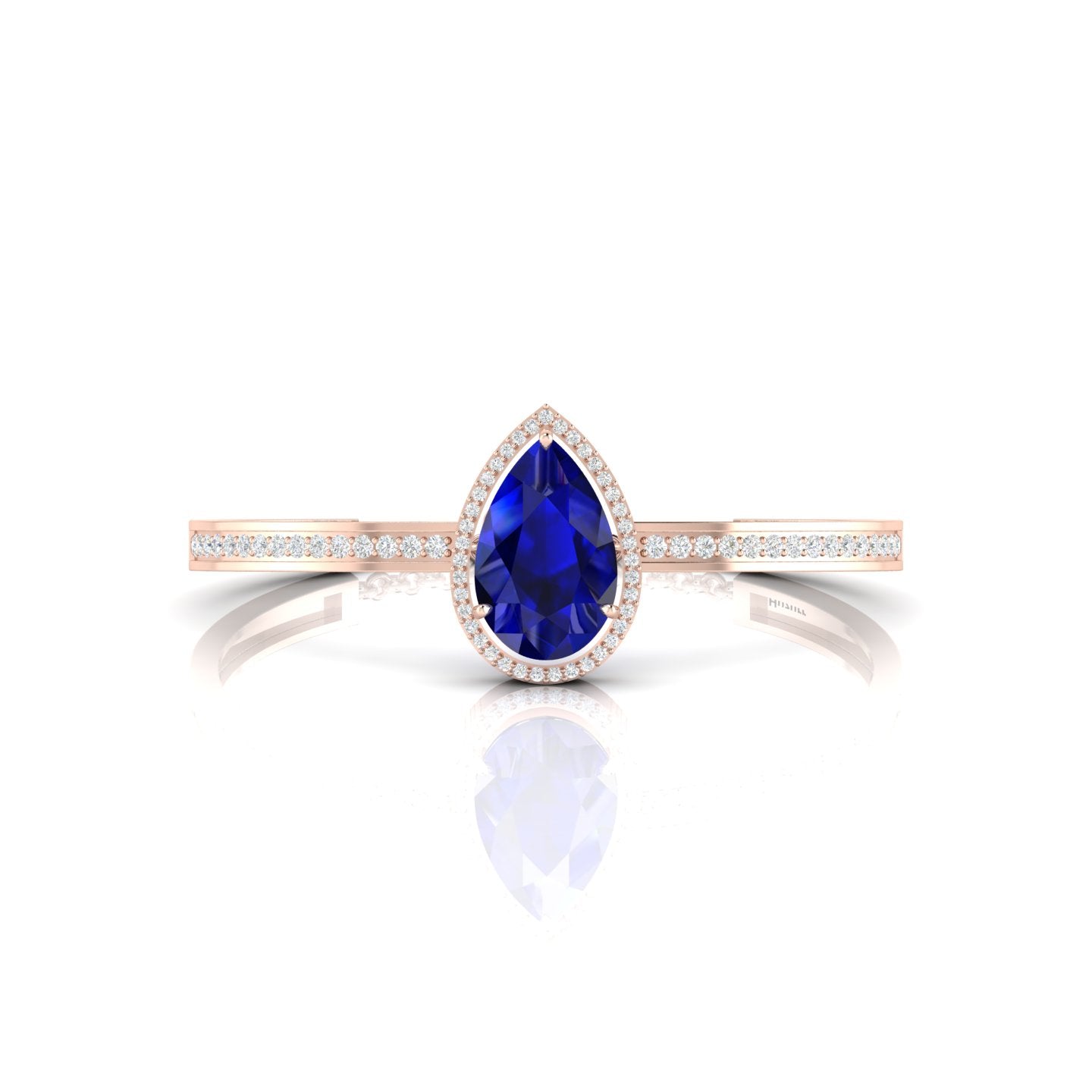 Teardrop Blue Sapphire Rose Gold Plated Bracelet