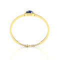 Blue Sapphire Gold Plated Teardrop Bracelet