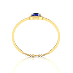 Blue Sapphire Gold Plated Teardrop Bracelet