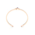 Rose Gold Plated Blue Sapphire Rose Flower Bracelet