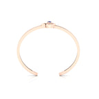 Rose Gold Plated Blue Sapphire Rose Flower Bracelet