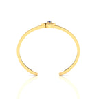 Rose Flower Blue Sapphire Gold Plated Bracelet