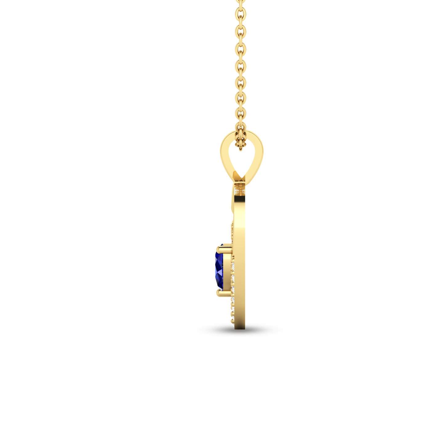 Blue Heart Bonding Gold Plated Pendant - View 5