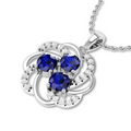 925 Silver Blue Sparkling Galaxy Necklace - View 1