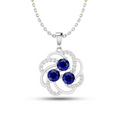925 Silver Blue Sparkling Galaxy Necklace
