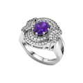 Queen Era Diamond Blue Sapphire 925 Silver Ring For Women's