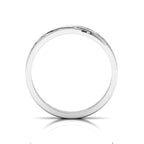 Black Diamond Black Enamel 5 Stone Band Silver Ring