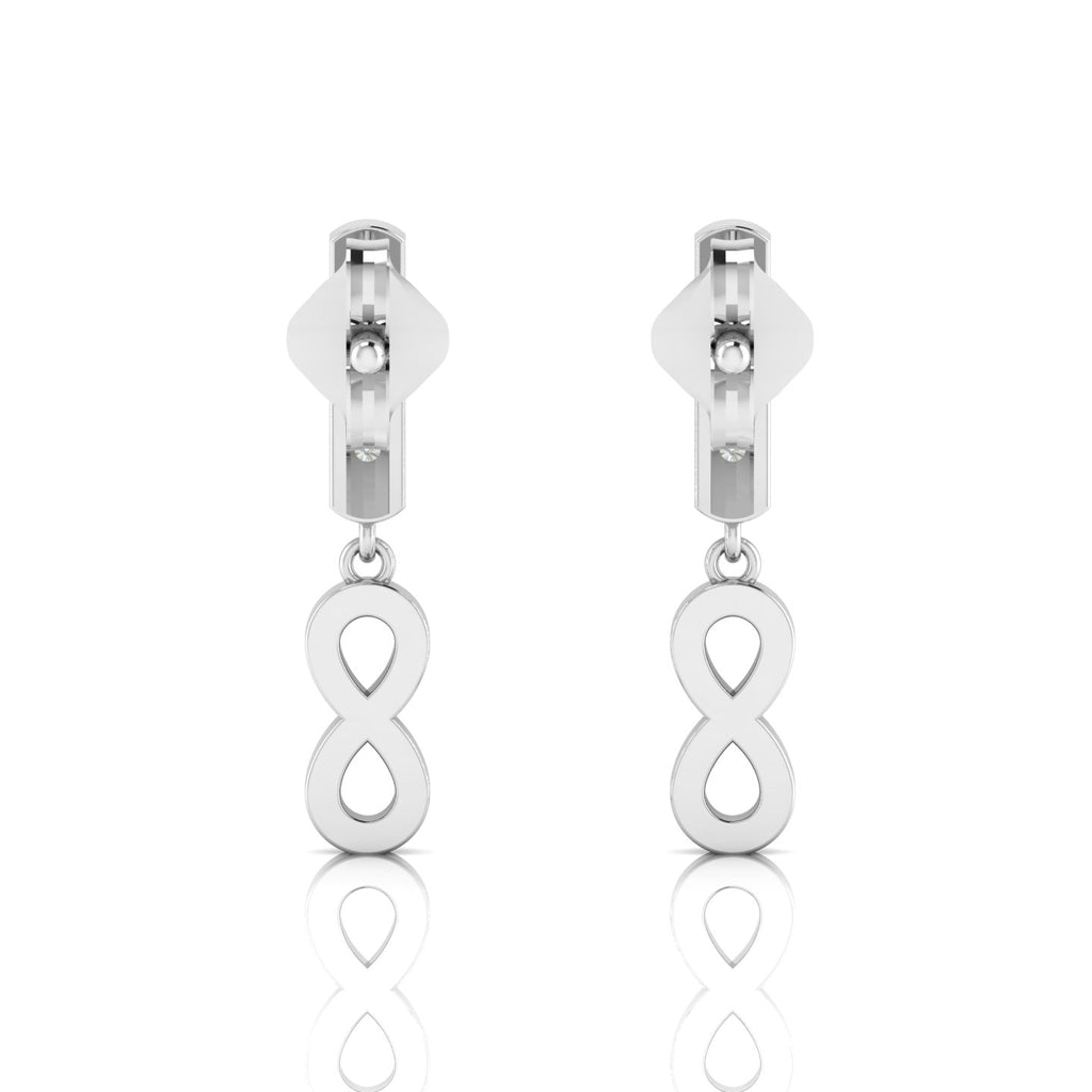 Emerald Infinity Drops Sterling Silver Earrings