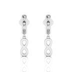 Emerald Infinity Drops Sterling Silver Earrings