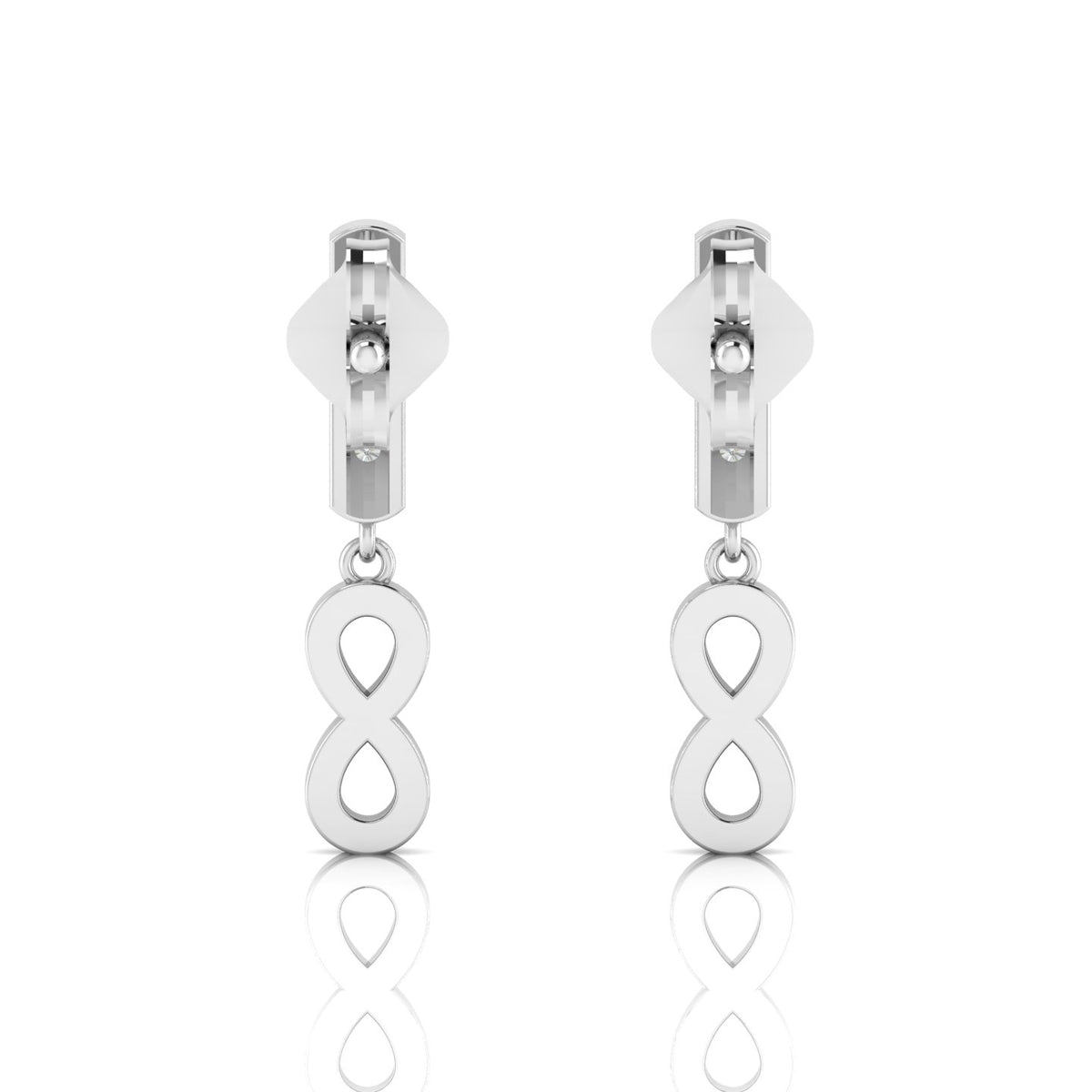 Emerald Infinity Drops Sterling Silver Earrings