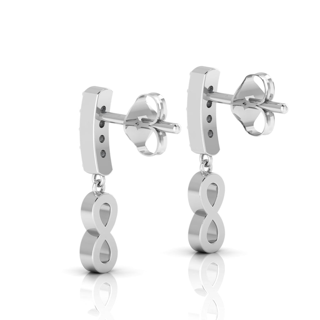 Emerald Infinity Drops Sterling Silver Earrings