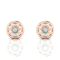 Opal Infinity Rose Gold Plated Studs Earrings