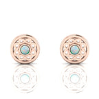 Opal Infinity Rose Gold Plated Studs Earrings