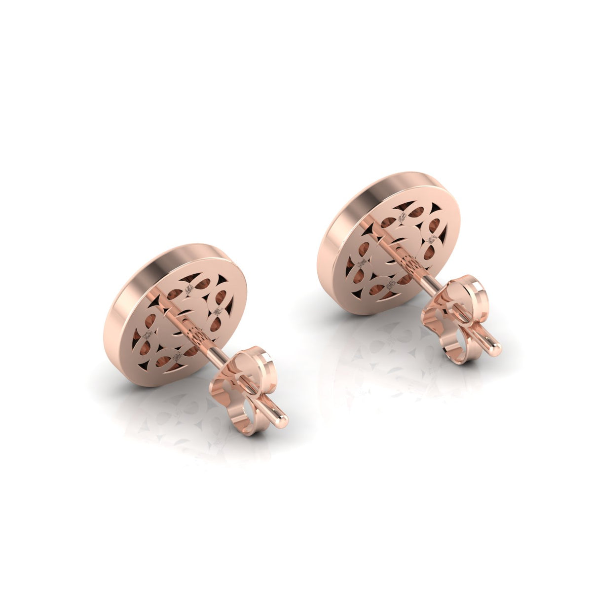 Opal Infinity Rose Gold Plated Studs Earrings
