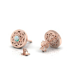Opal Infinity Rose Gold Plated Studs Earrings