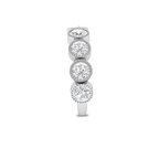Five Diamond Engagement 925 Silver Band Ring