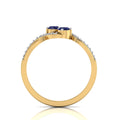 Tanzanite Gold Plated Two Tone 2 Stone Infinity Ring