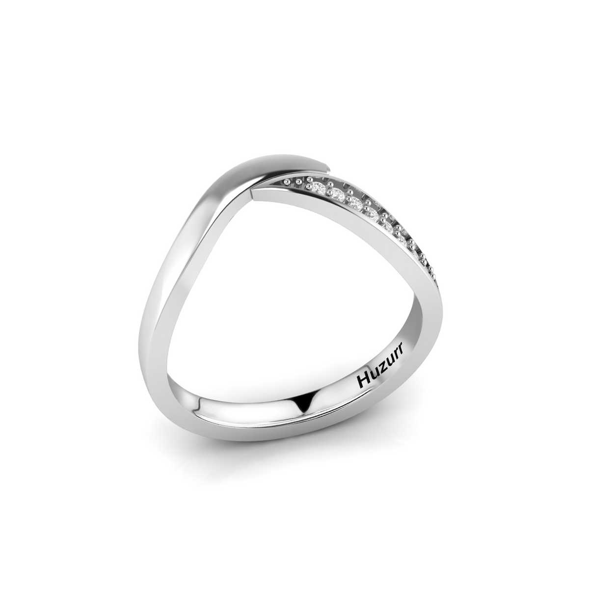 925 Silver Classic Sparkling Diamond Band Ring