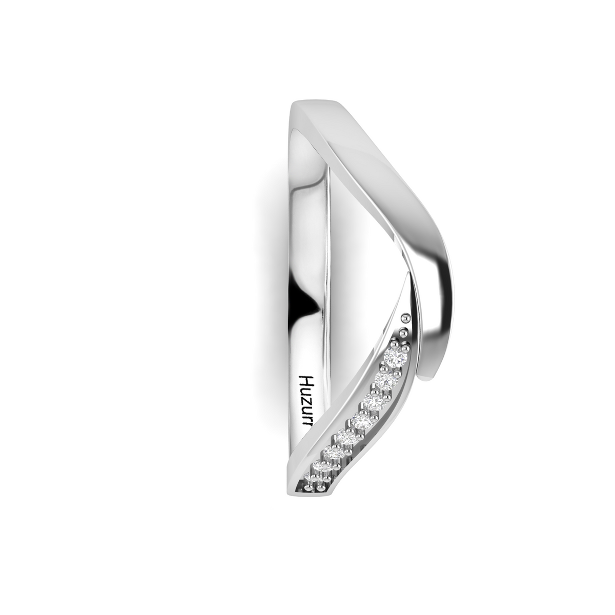 925 Silver Classic Sparkling Diamond Band Ring