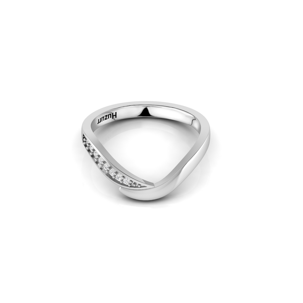 925 Silver Classic Sparkling Diamond Band Ring