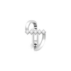 Sterling Silver Five Diamond Ring