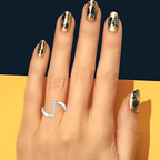 Sterling Silver Five Diamond Ring