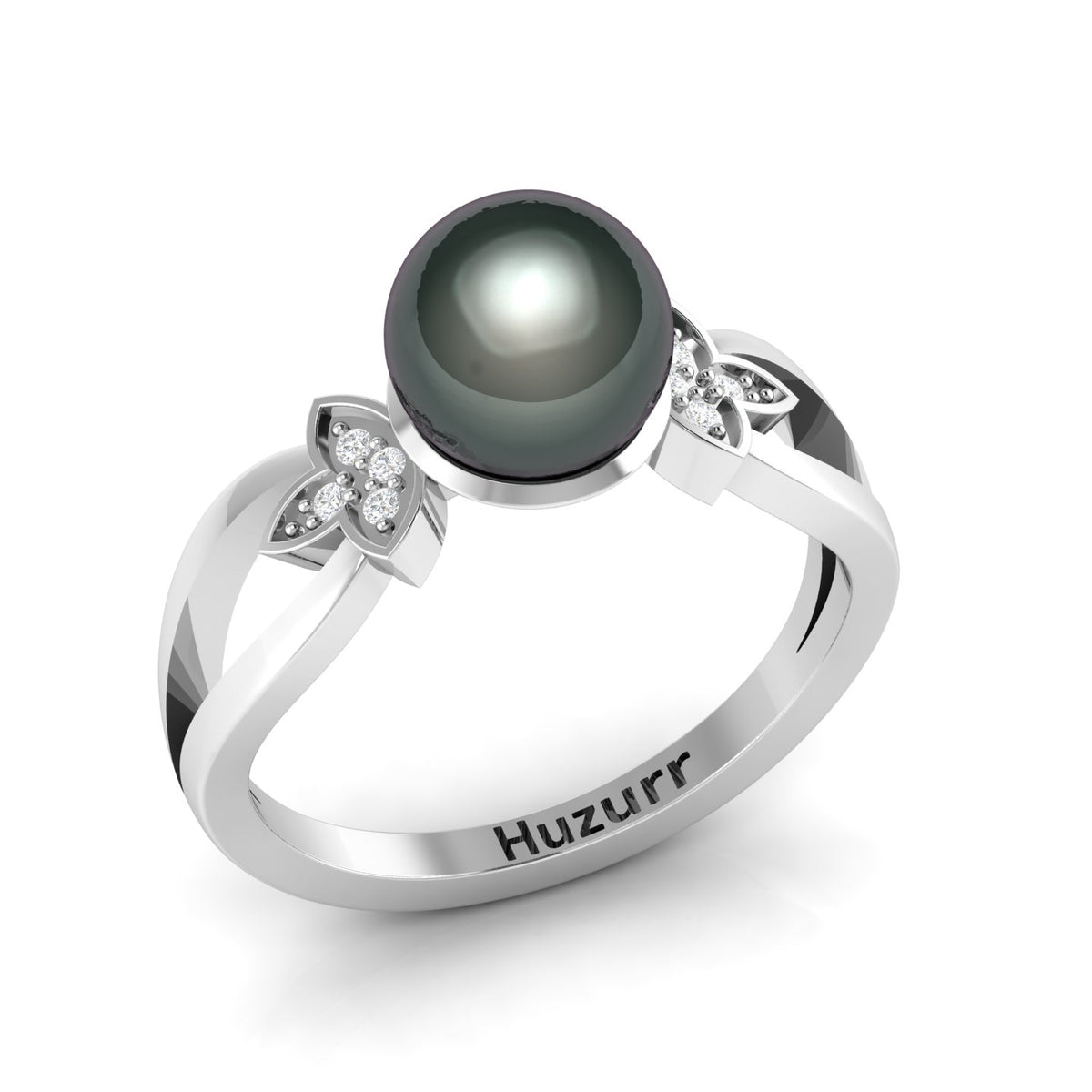 Tahitian Pearl Diamond 925 Silver Ring