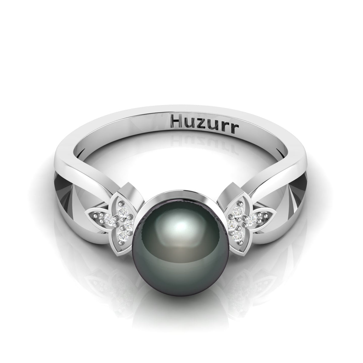 Tahitian Pearl Diamond 925 Silver Ring