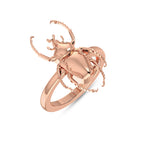 Beetle Rose Gold Plated Ring For Her