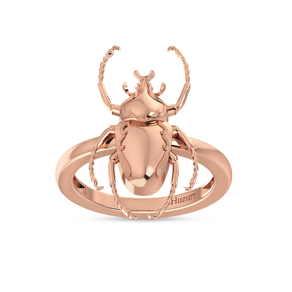 Beetle Rose Gold Plated Ring For Her