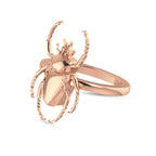 Beetle Rose Gold Plated Ring For Her