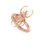 Beetle Rose Gold Plated Ring For Her