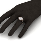 Round Diamond Crown Solitaire Rose Gold Plated Ring