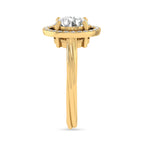 Round Diamond Gold Plated Solitaire Ring