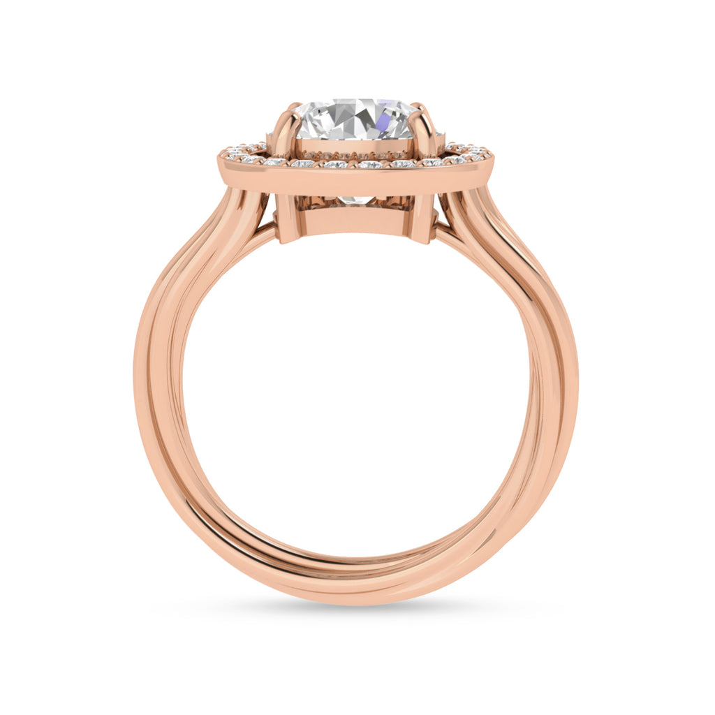 Round Diamond Solitaire Rose Gold Ring
