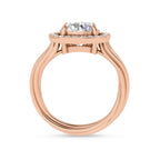 Round Diamond Solitaire Rose Gold Ring