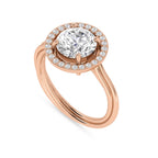 Round Diamond Solitaire Rose Gold Ring