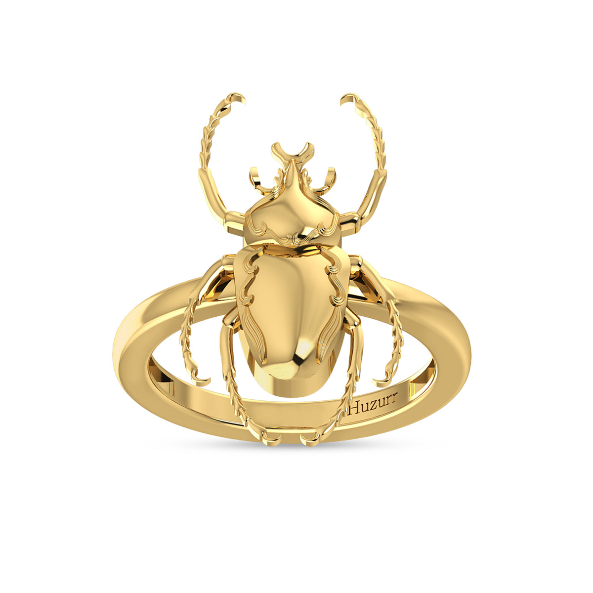 Gold Plated Beetle Woman Ring