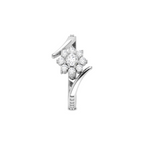 Sun Flower 925 Silver Diamond Ring
