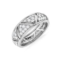 925 Silver Diamond Band Ring For Women