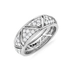 925 Silver Diamond Band Ring For Women