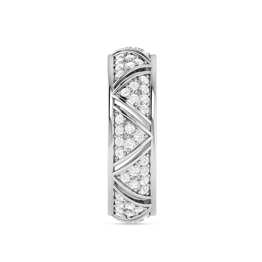 925 Silver Diamond Band Ring For Women