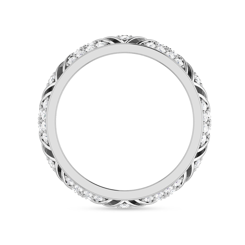 925 Silver Diamond Band Ring For Women