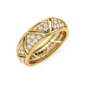 Gold Plated Diamond Band Women Ring