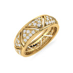 Gold Plated Diamond Band Women Ring