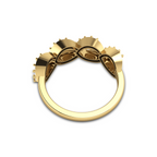 Sparkling Shimmering Feather Gold Plated Diamond Ring