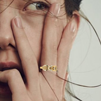 Sparkling Shimmering Feather Gold Plated Diamond Ring