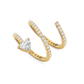 Gold Plated Trillion-Cut Diamond Wrap Ring