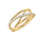 Infinity Gold Plated Band Damond Ring